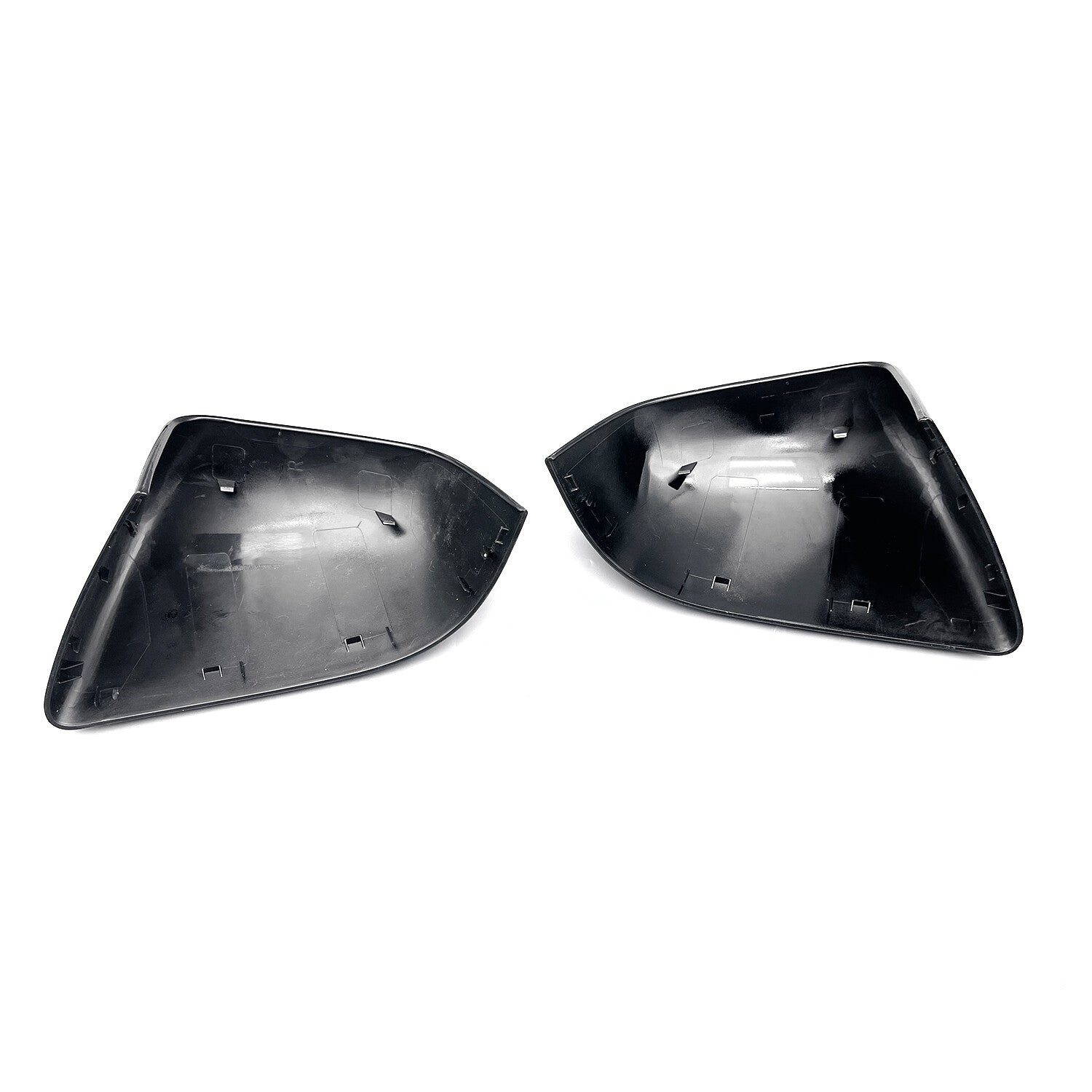2PCS Left + Right Rear View Side Mirror Cover Skull Cap Black For Tesla Model y