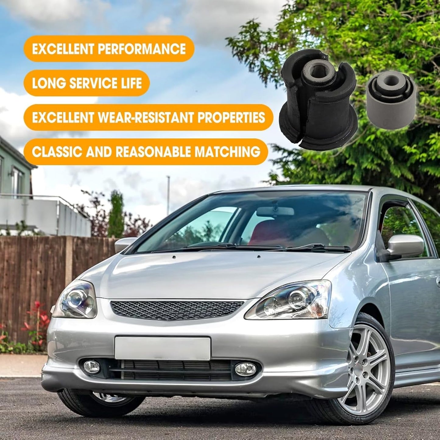 2set New for Honda CR-V CRV 02-06 Rear Control Trailing Arm Axle Bushes Bushings