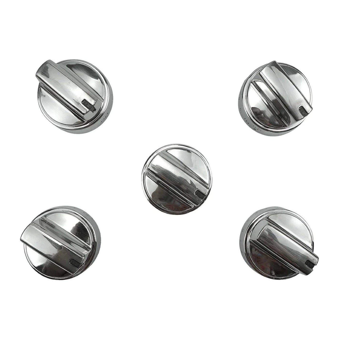 WB03X24818 Stainless Steel Plastic Control Knobs for GE Gas Range Stove (5Pack)