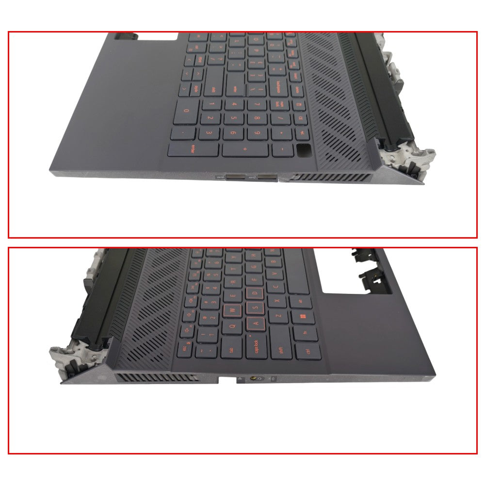 New 00144H Palmrest Case Keyboard Red Backlit For Dell G15 5530 5531 5535 2023