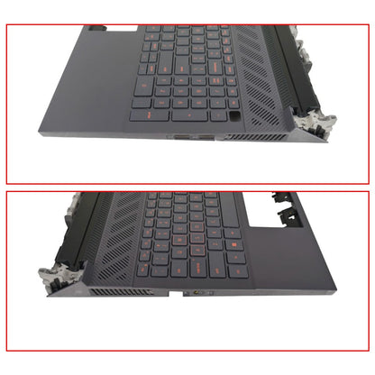 New 00144H Palmrest Case Keyboard Red Backlit For Dell G15 5530 5531 5535 2023