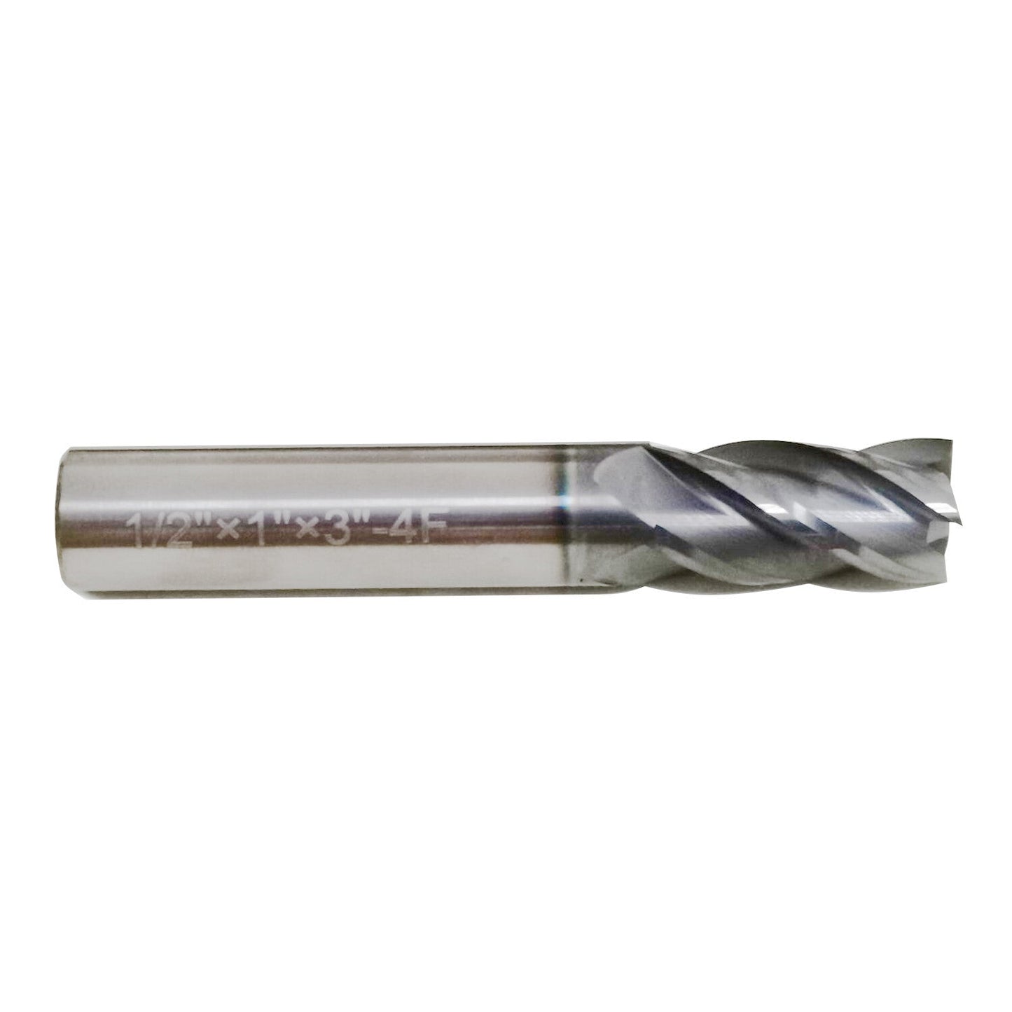 5 PCS 1/2 Inch 4 Flute Carbide End Mill Regular Length TiALN Coated