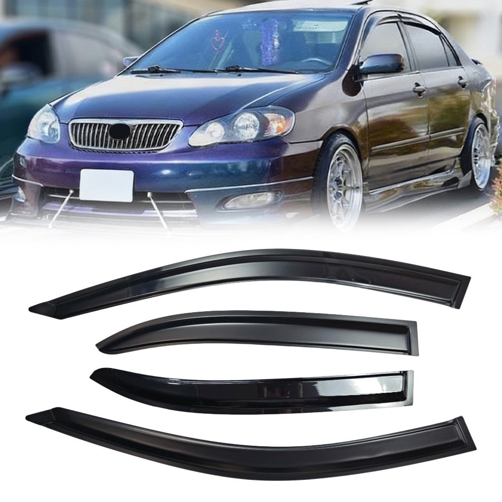 WAVY 3D STYLE WINDOW VISOR VENT SHADE FOR 2003-2008 TOYOTA COROLLA