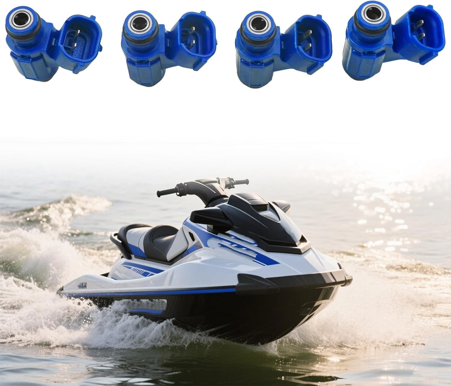 6S5-13761-10-00 4pcs Fuel Injectors 4 Holes for 2012-2024 Yamaha WaveRunner FX