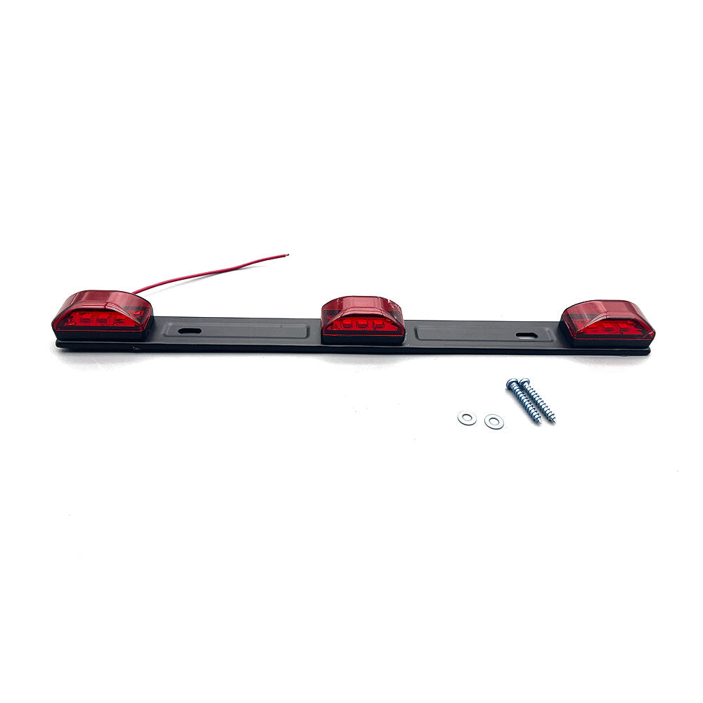 Truck Trailer Tail Lights Red LED Stainless Rear Clearance ID Marker Light Bar