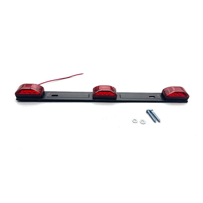 Truck Trailer Tail Lights Red LED Stainless Rear Clearance ID Marker Light Bar