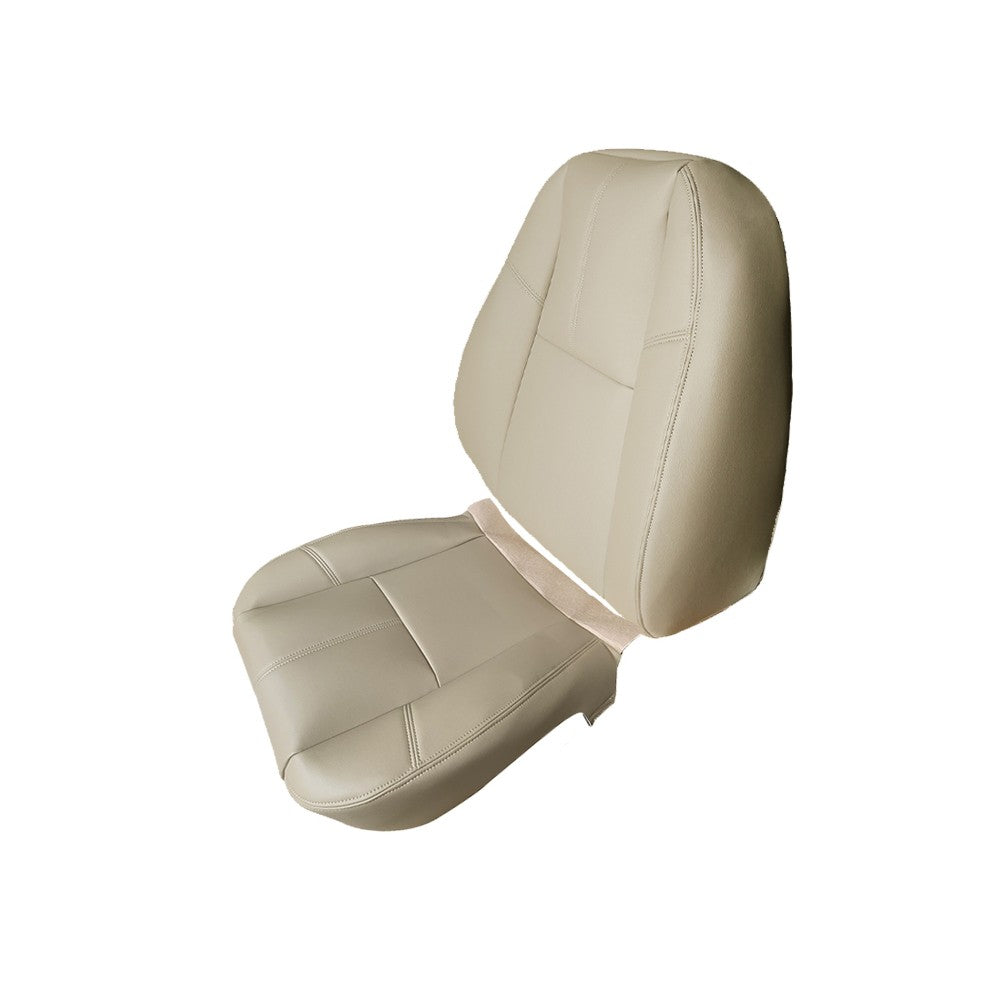 For 2007-2014 Chevy Silverado Driver Bottom & Top leather seat cover Light Tan