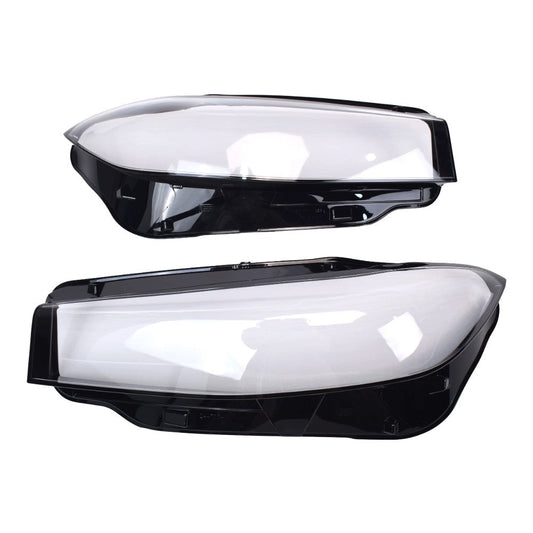 For BMW 3-Series G20 G28 2023-2024 Pair Front Headlight Cover Clear+Sealant Glue