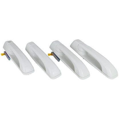 Set of 4 Bright White Door Handles For Dodge Ram 1500 2500 3500 2012-2018