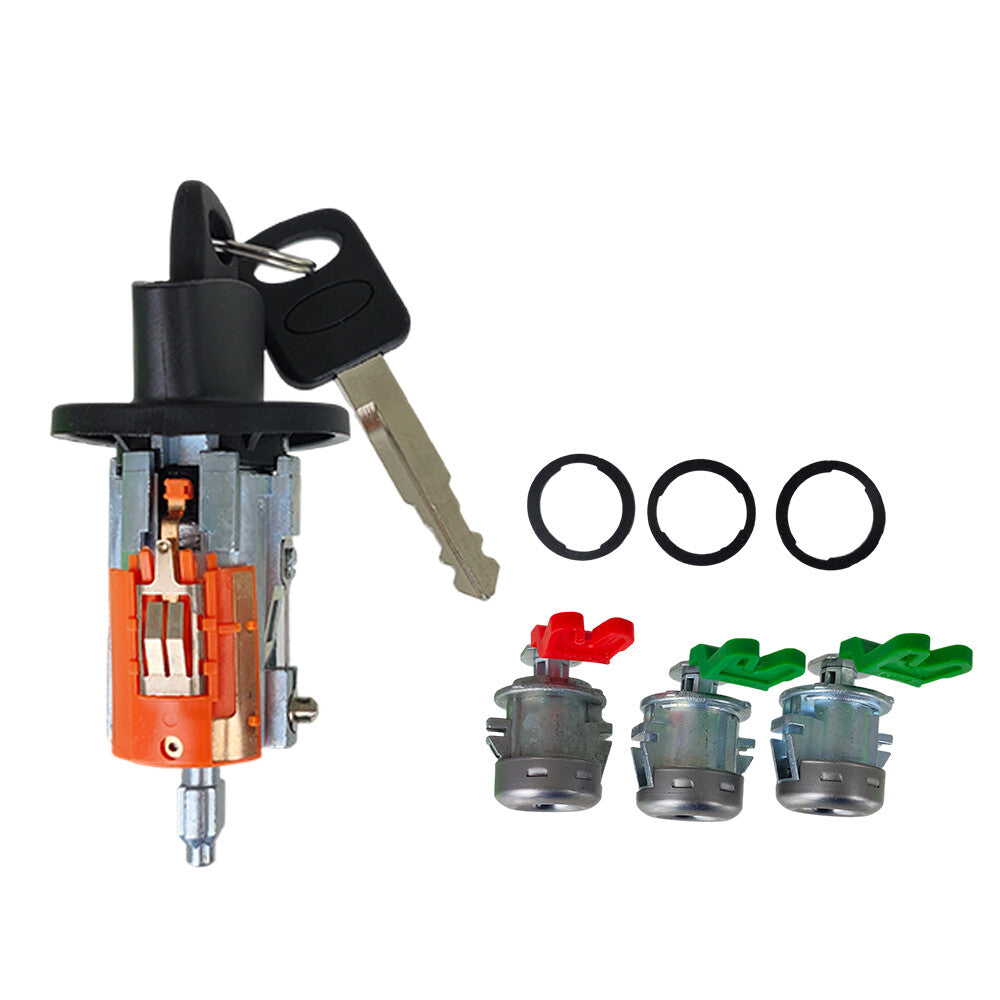 For 1998-2007 Ford F150 F350 F450 F250 Ignition & Door Lock Cylinder and 2 Keys