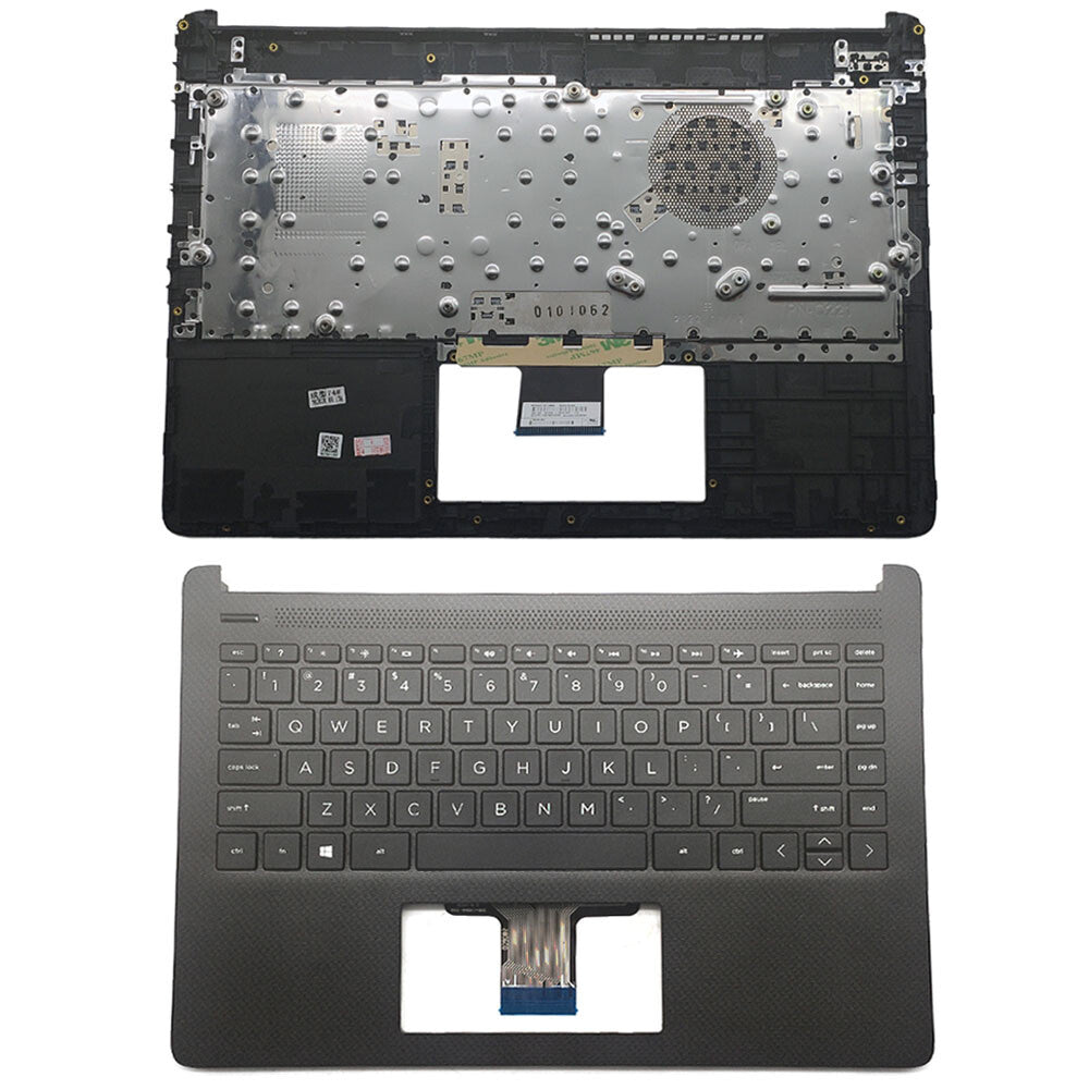 Palmrest For HP 14-DQ1043CL 14-FQ 14-DQ Keyboard Non-Backlit Black M03796-001 US