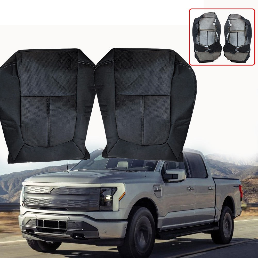 For 2011-2016 Ford F250 F350 Lariat Driver Passenger Bottom Leather Seat Cover