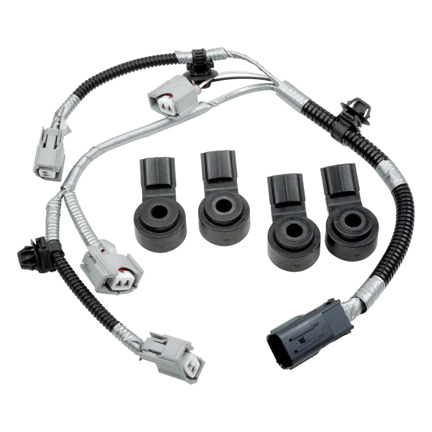 4x Wiring Harness Kit & Engine Knock Sensor For 07-20 Sequoia Tundra 5.7L