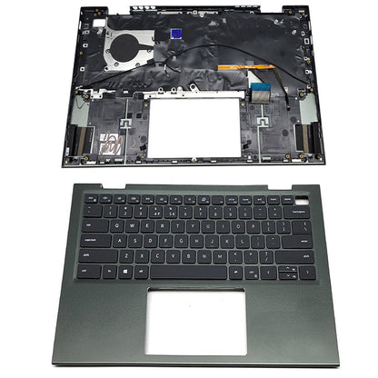 New Palmrest Backlit Keyboard Green 0VJ2PX For Dell Inspiron 14 5410 7415 2-in-1