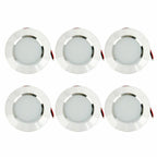 6X 12V LED Lights Recessed Ceiling light For RV Camper Interior Cool White 6400K