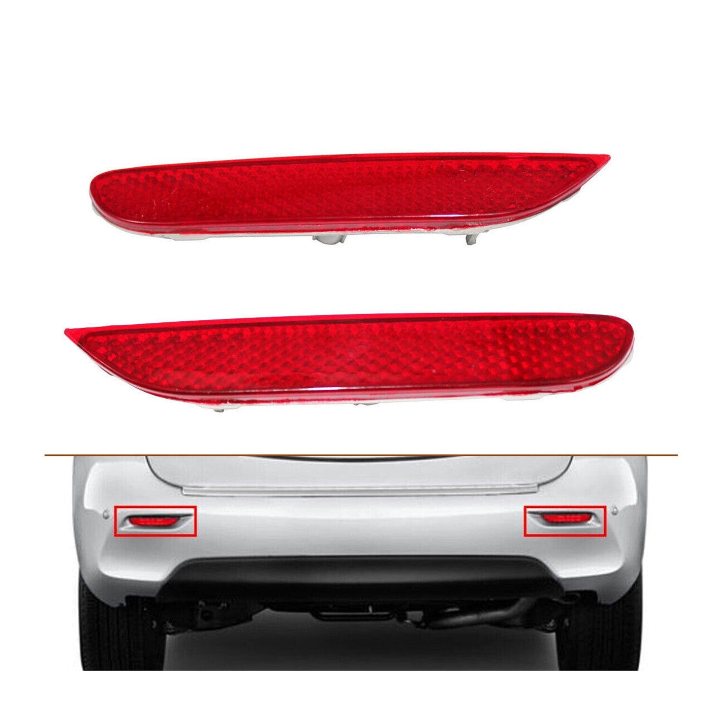 For 2019-2020 Nissan Altima Rear Bumper Reflector Assembly Red LH and RH Quality