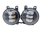 For Honda Nissan Subaru White/Yellow Dual Color 9W LED Fog Lights Lamps