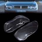 Left Right Clear Headlight Headlamp Lens Cover For BMW 7 Series E65 E66 2002-05