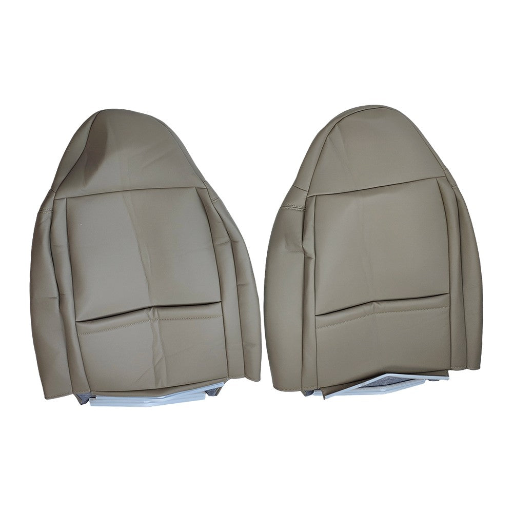 Driver Passenger Bottom Top Leather Seat Cover TAN For 2001 Ford F250 Lariat New