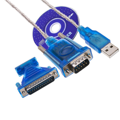 For USB 2.0 To RS232 COM Port 9 Pin Serial DB25 DB9 Adapter Cable Converter USA