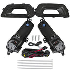 Left & Right Fog Lights W/Bezels Covers+Bulbs+Wiring For Ford Transit 2020-2024