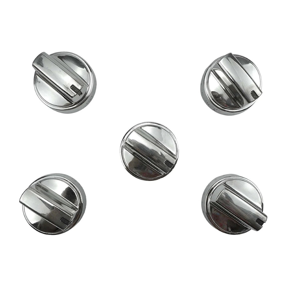 WB03X24818 Stainless Steel Plastic Control Knobs for GE Gas Range Stove (5Pack)