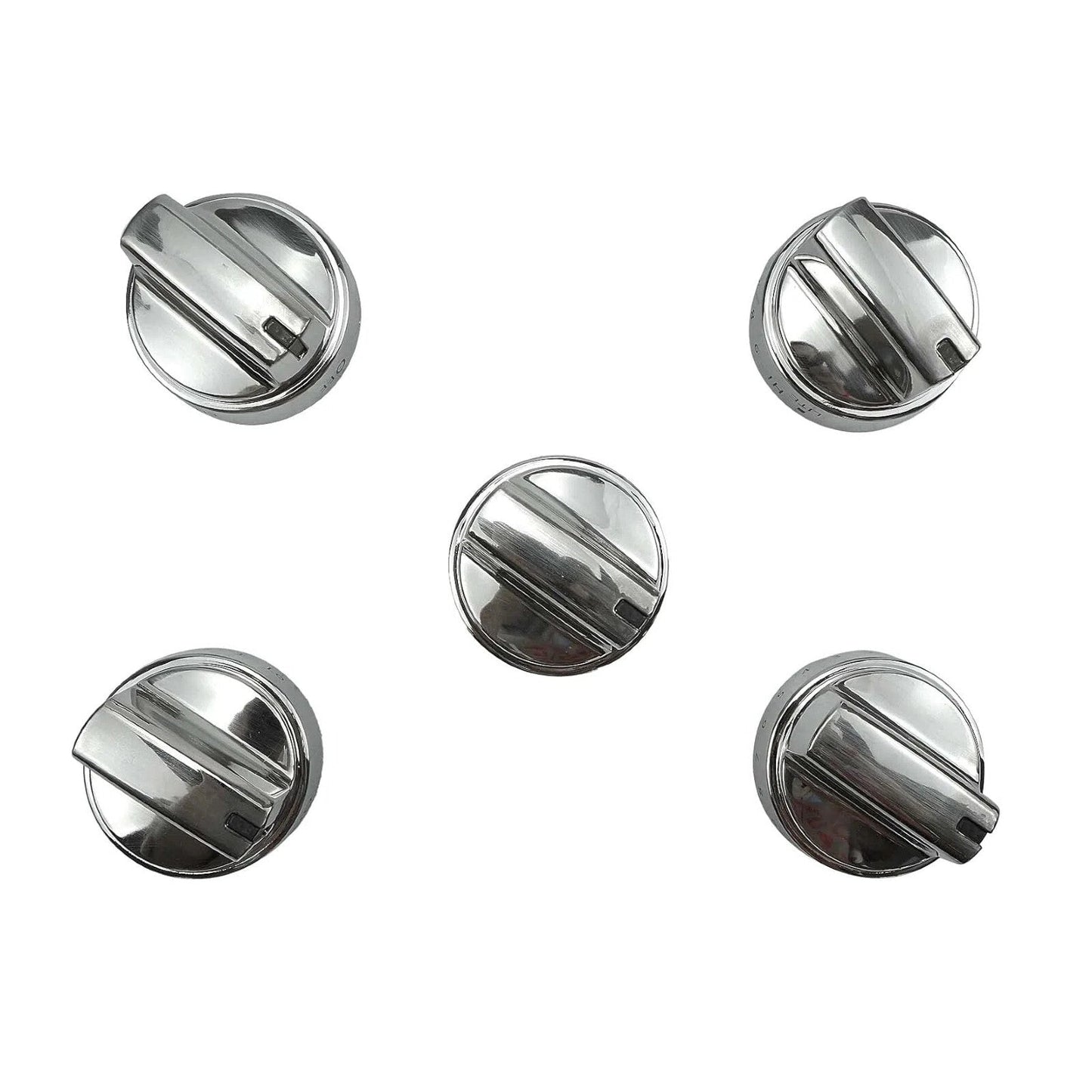 WB03X24818 Stainless Steel Plastic Control Knobs for GE Gas Range Stove (5Pack)
