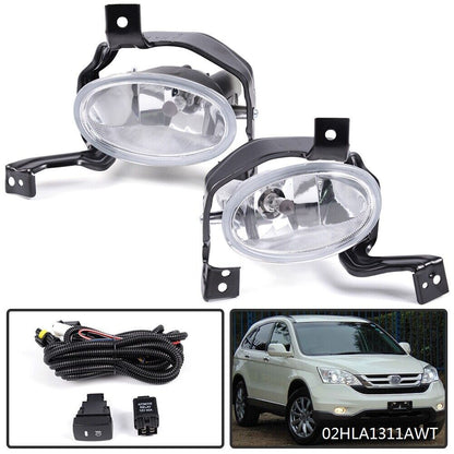 Left+Right Front Bumper Fog Lights+Switch+Wiring For 2010-2011 Honda CR-V CRV