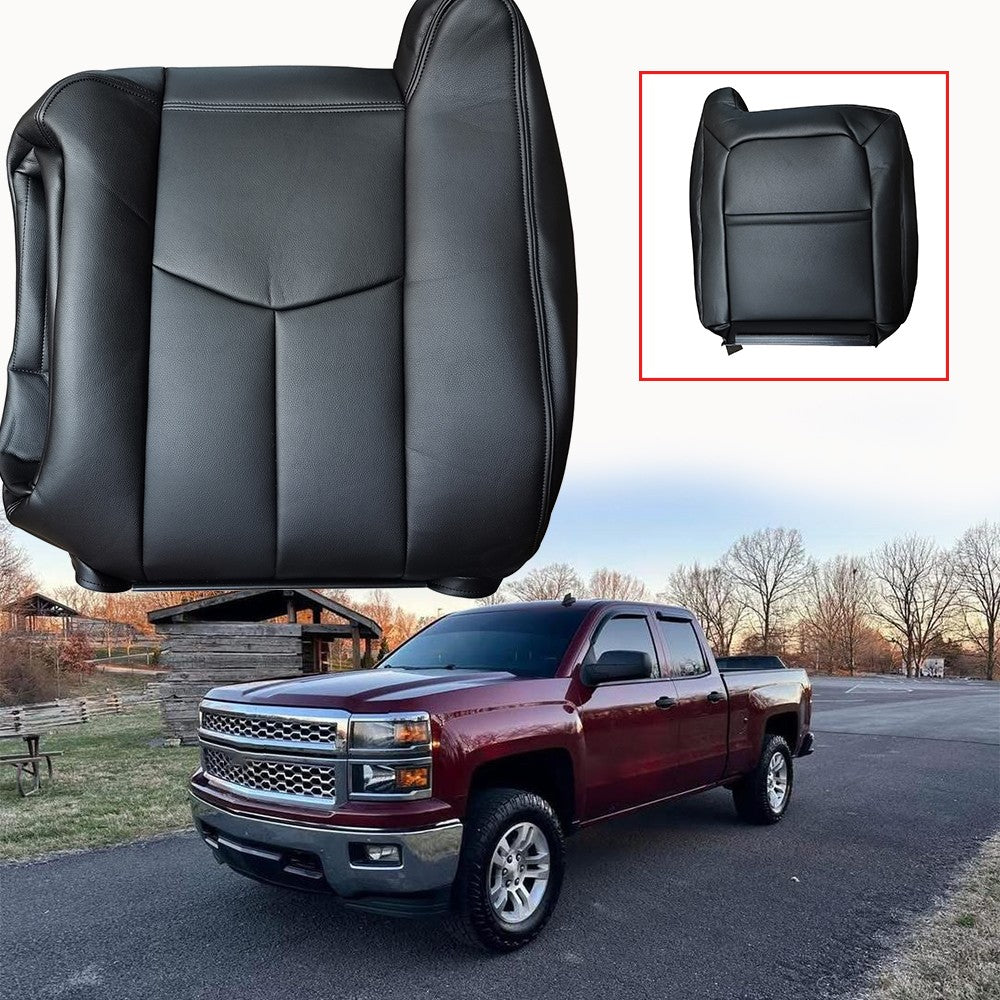 For 2003-2006 Chevy Silverado Avalanche Driver Top Leather Seat cover Dark Gray