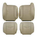 For 2003 - 2006 Chevy Tahoe GMC Yukon Driver & Passenger Leather Seat Cover Tan