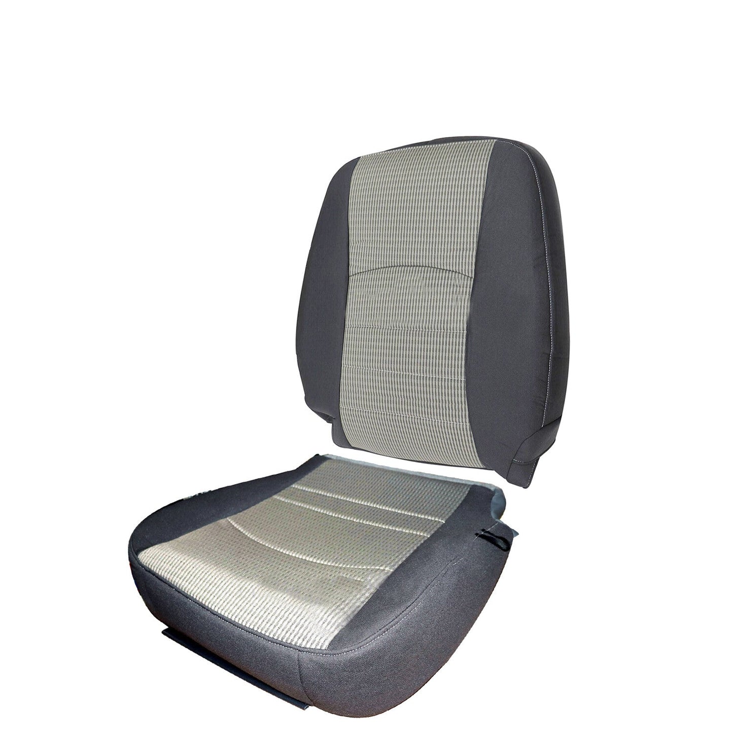 Driver Bottom & Top Cloth Seat Cover Gray For 2009-2012 Dodge Ram 1500 2500 3500