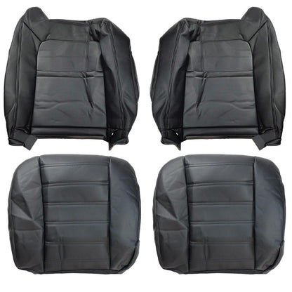 Front Leather Seat Cover Black For 2003 2004 2005 2006 2007 Hummer H2 SUV SUT
