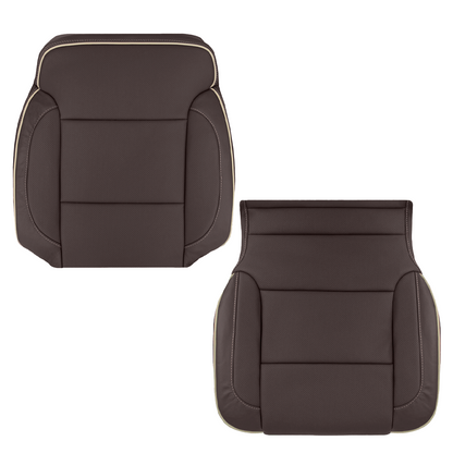 Driver Leather Seat Cover Brown For 2014 2015-2019 Chevy Silverado HIGH COUNTRY
