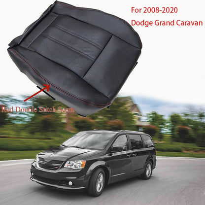 Driver Bottom Leather Seat Cover Red Seam For 2008-2020 Dodge Grand Caravan
