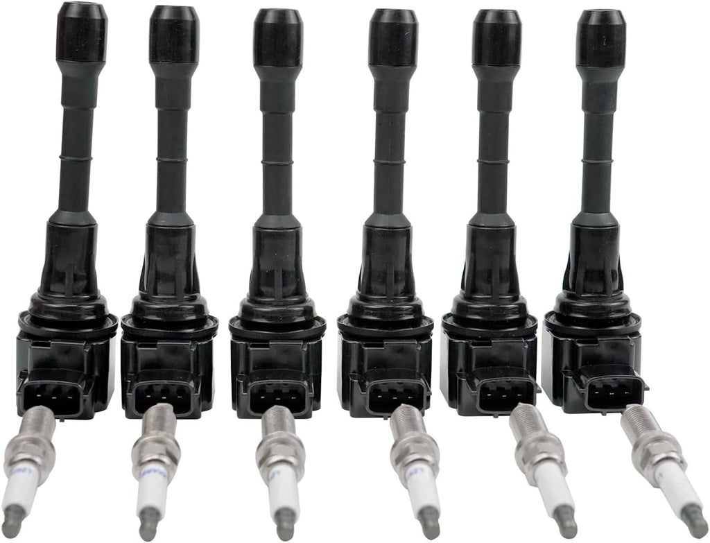 6 UF550 Ignition Coil Iridium Spark Plug for V6 3.5L 09-20 Nissan Maxima Murano
