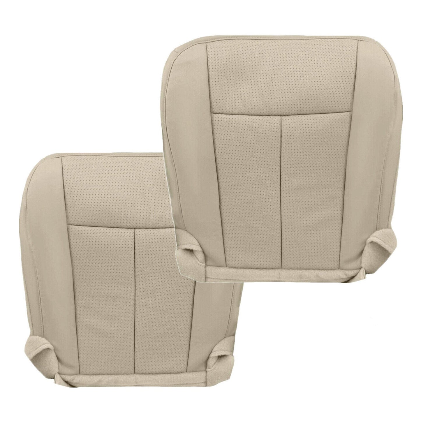 Leather Bottom Seat Cover Tan For 2007-14 Ford Expedition Driver & Passenger New