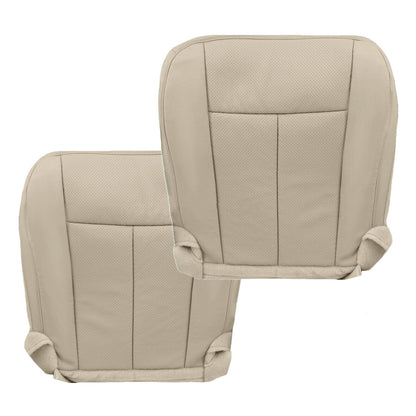 Leather Bottom Seat Cover Tan For 2007-14 Ford Expedition Driver & Passenger New