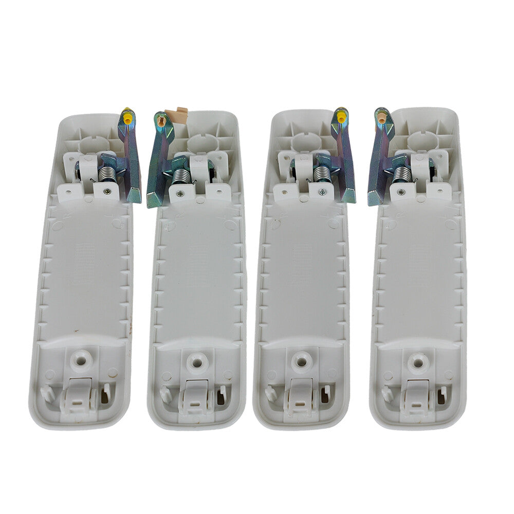 Set of 4 Bright White Door Handles For Dodge Ram 1500 2500 3500 2012-2018