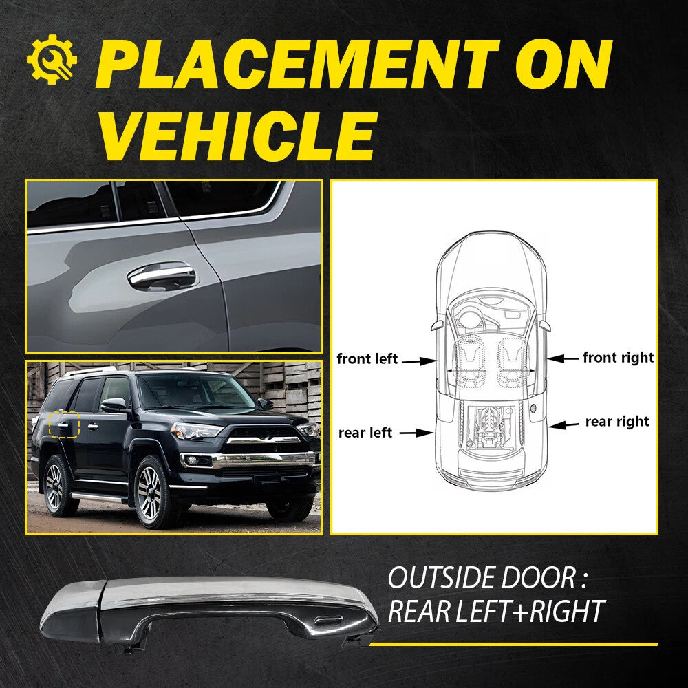 2X Rear Exterior Door Handle Left+Right 69210-60170 For 2010-20 Toyota 4Runner K