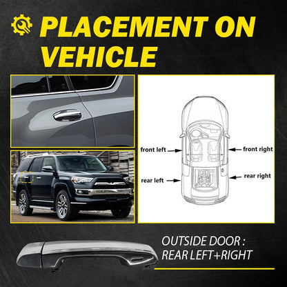 2X Rear Exterior Door Handle Left+Right 69210-60170 For 2010-20 Toyota 4Runner K