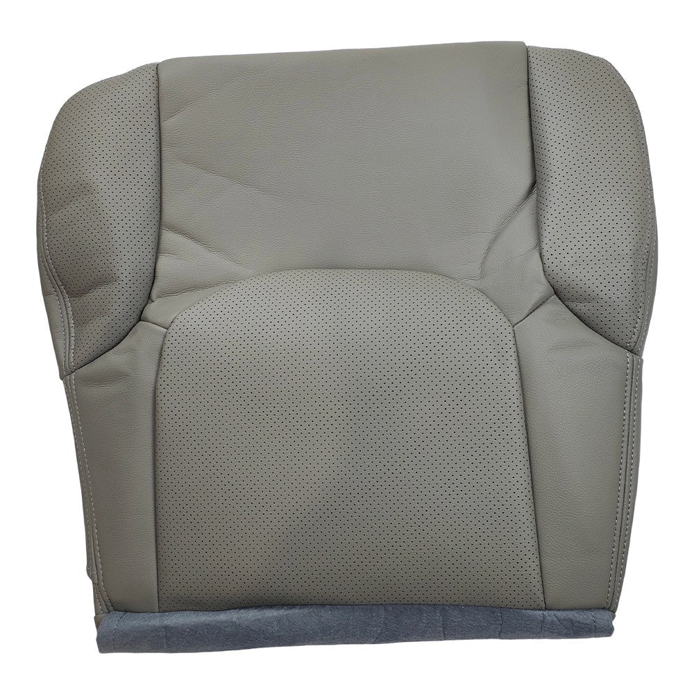 For 2005-2021 Nissan Frontier Driver Bottom Perforated Leather Seat Cover Gray