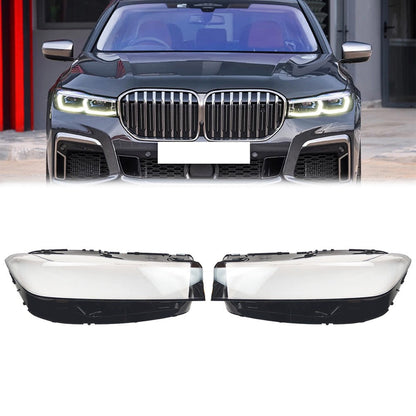 For 2019-2022 BMW 7 Series G11 G12 New A Pair Headlight Lens Clear Cover Shell