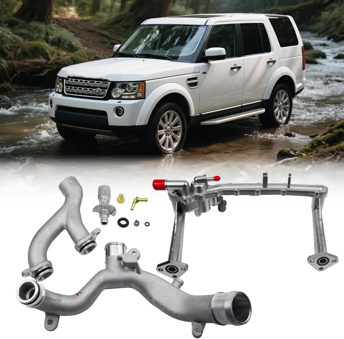 Metal Coolant Water Pipe System Kit LR075991 LR092992 For Land Rover Range Rover