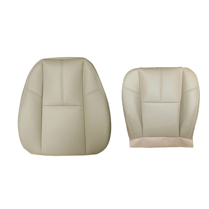 For 2007-2014 Chevy Silverado Driver Bottom & Top leather seat cover Light Tan
