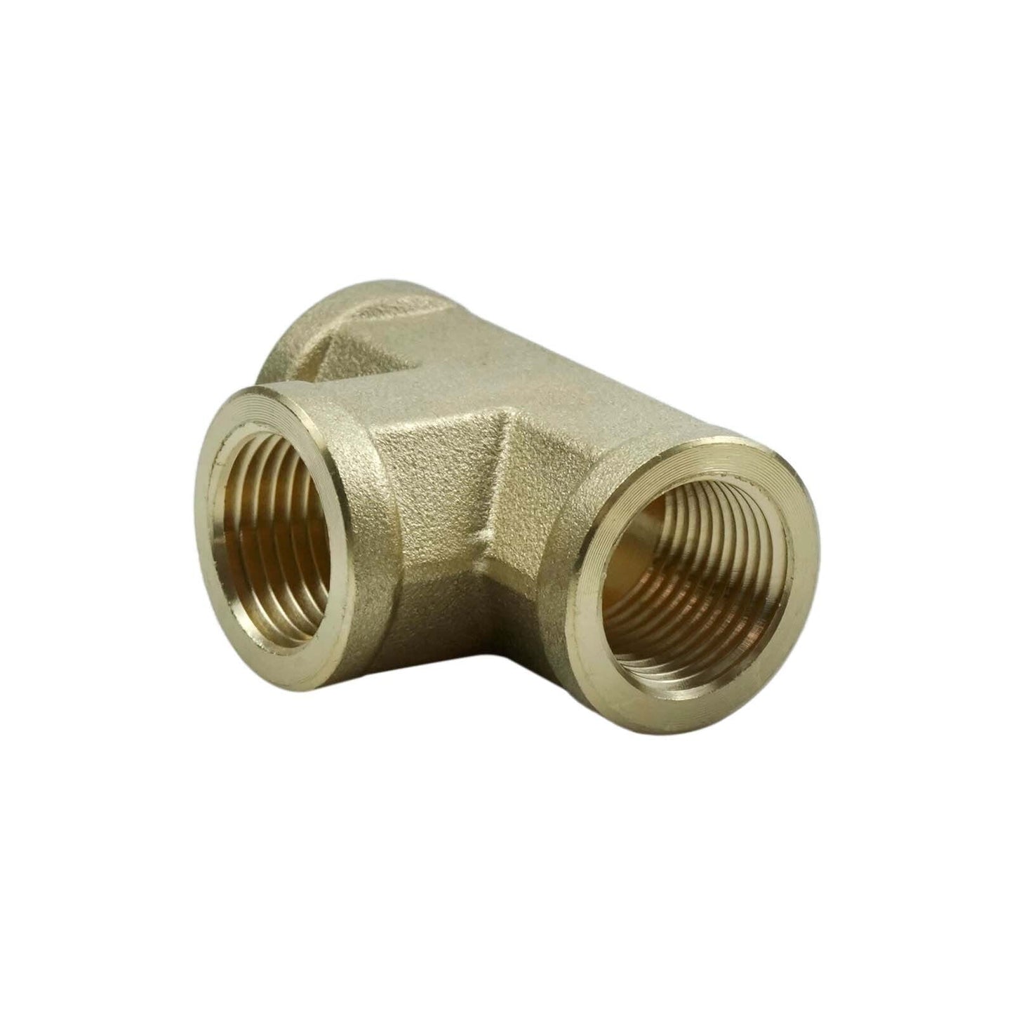 10Pcs-1/4 NPT Female Thread Brass Pipe Fitting Tee Hose Connector 1/4" 3 Ways