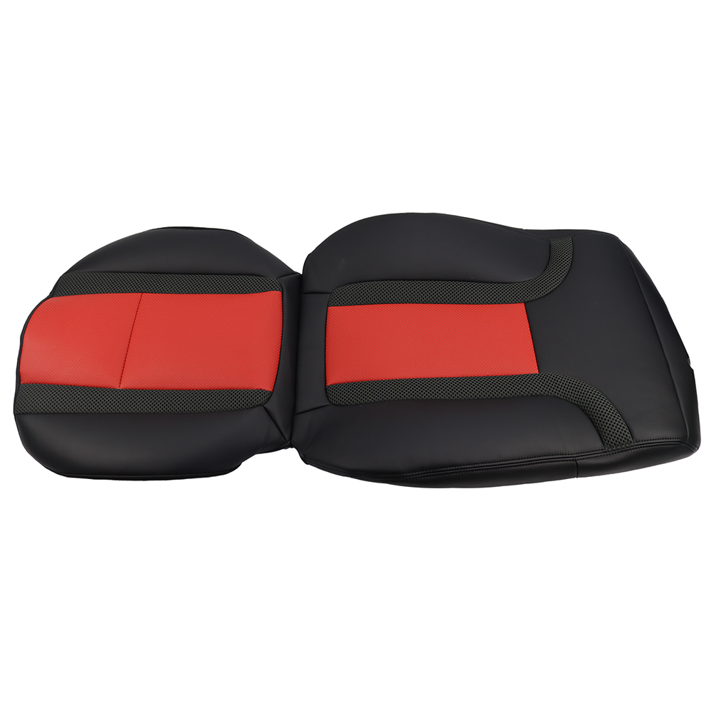 Driver Leather Seat Cover For 2010 - 2014 Ford F150 Raptor SVT  Black & Red Syn.