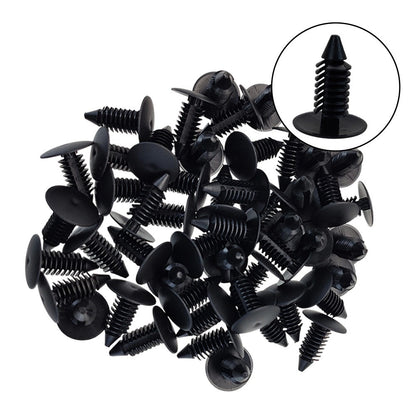 50x Bumper Fastener Rivet Clips Fender Shield Retainer Push Pin For Ford