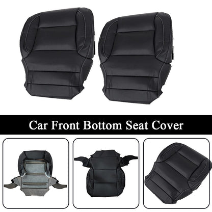 Driver & Passenger Bottom Seat Cover Black For 2014 2015 -2019 GMC Yukon Sierra