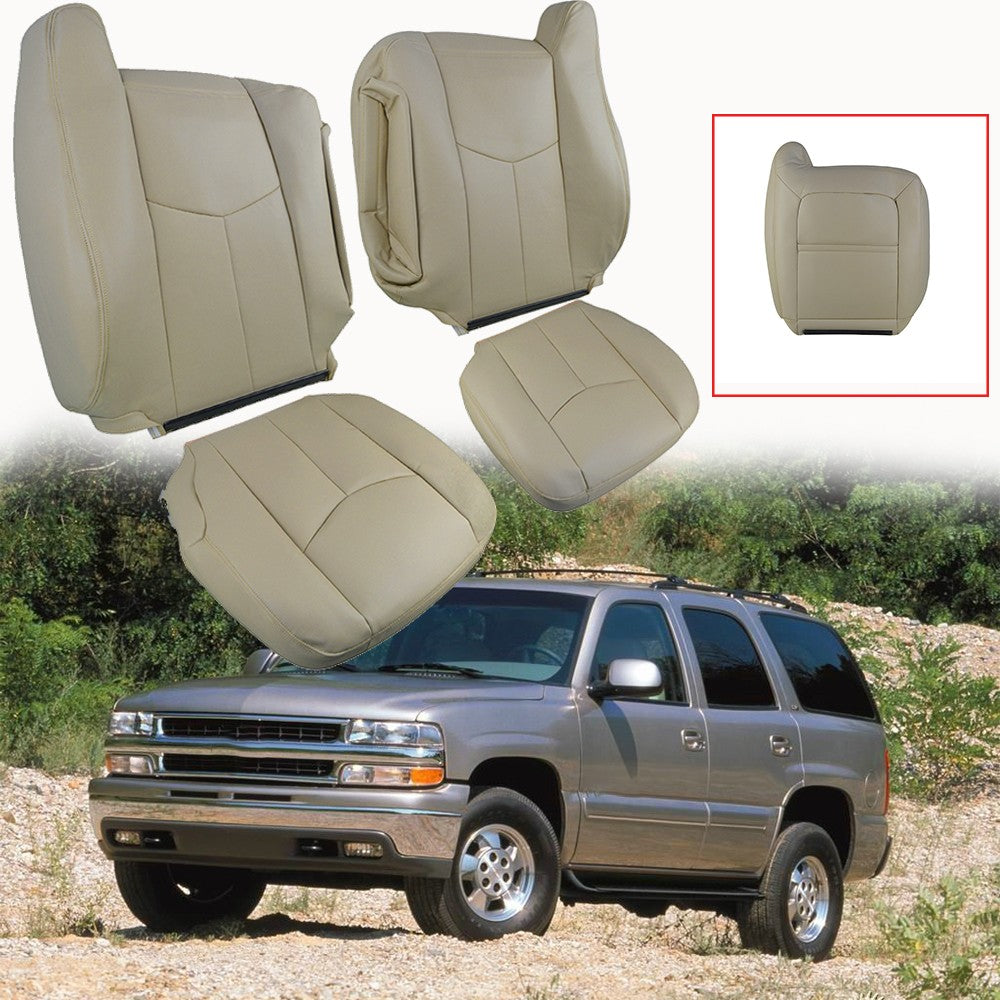 For 2003 2004-2006 Chevy Tahoe Suburban Driver Passenger Leather Seat cover Tan