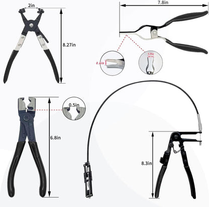 4 Pcs Hose Clamp Pliers Flat Band Hose Clamp Plier Hose Clamp Tool With 27" Long